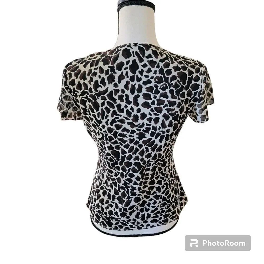 Jones New York 100% Silk Animal Print Skirt and Top.